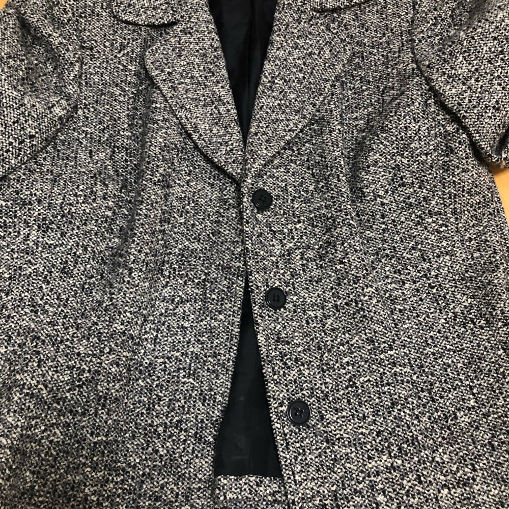 Ann Taylor Charcoal and Black Tweed Blazer - Picture 3 of 4